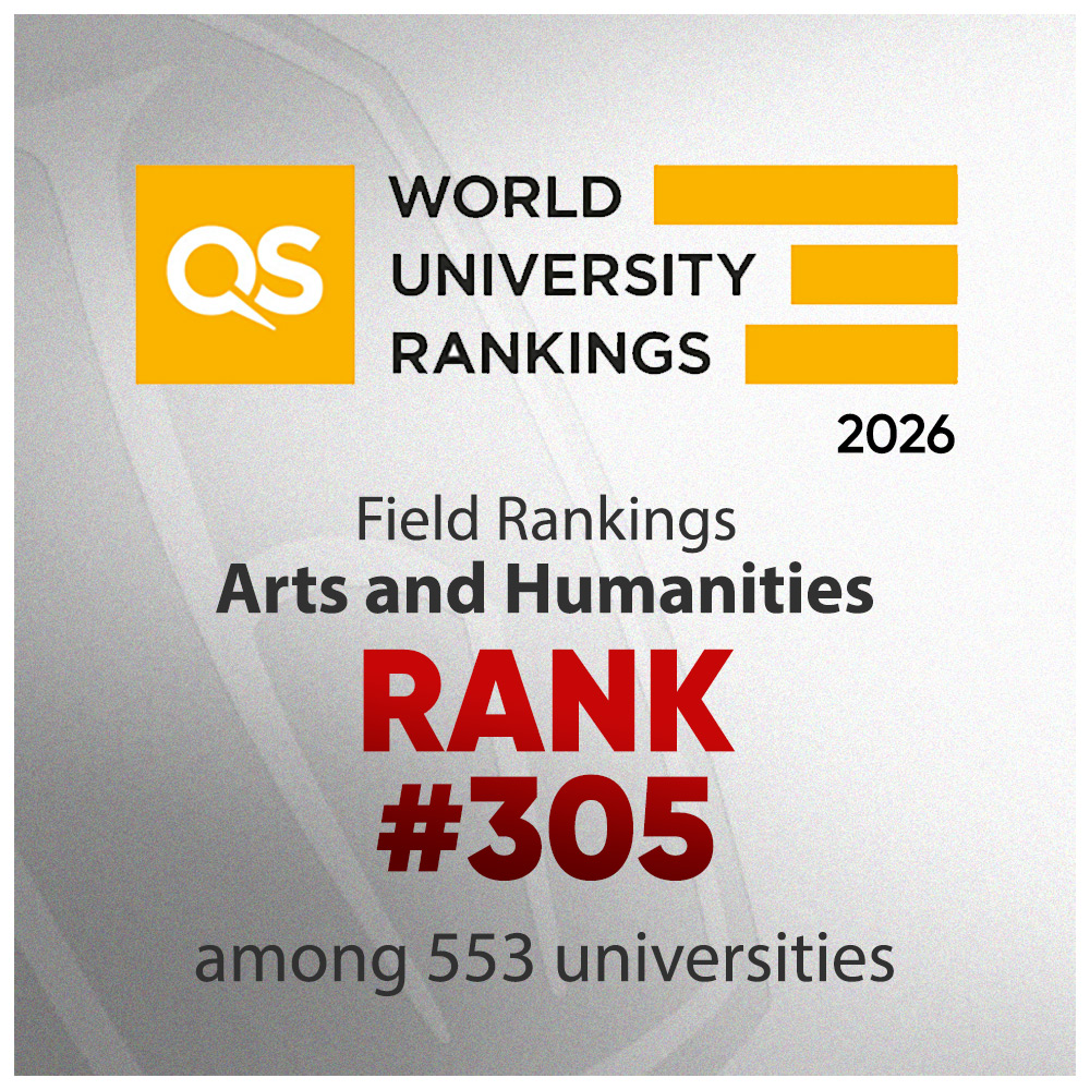 Image of the QS World University Rankings 2026 by subject in the field of arts and humanities