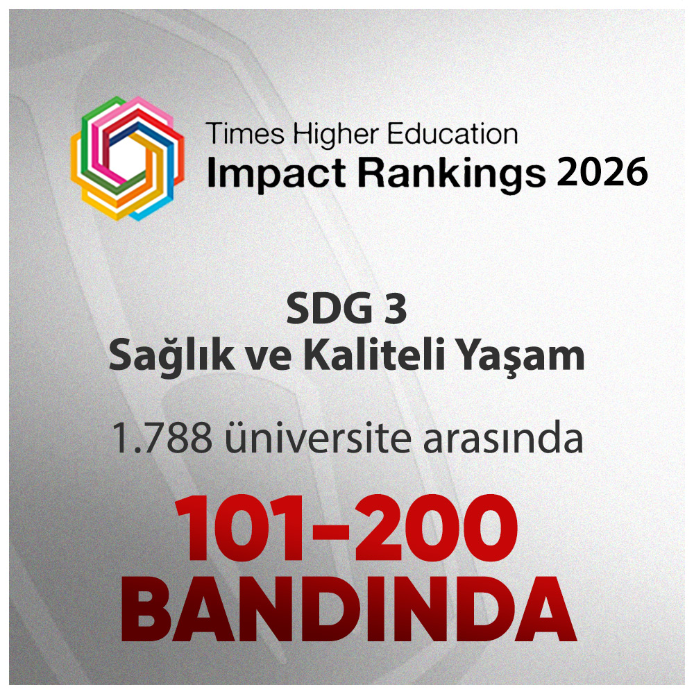 Times Higher Education Impact Rankings 2026 SDG 3 Sağlık ve Kaliteli Yaşam alanında görseli