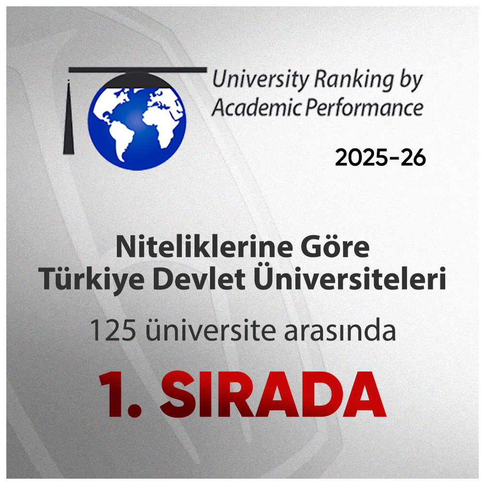 Infographic showing the ranking of Turkish public universities based on the criteria of the 2024-25 University Ranking by Academic Performance